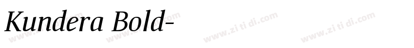 Kundera Bold字体转换